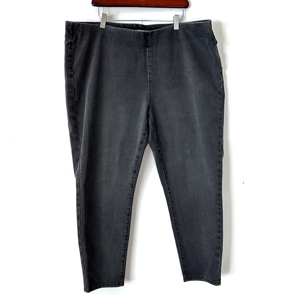 Soft Surroundings Pull On Stretch Jeans Pants Women’s 2X Light Black Gray